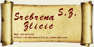 Srebrena Zličić vizit kartica